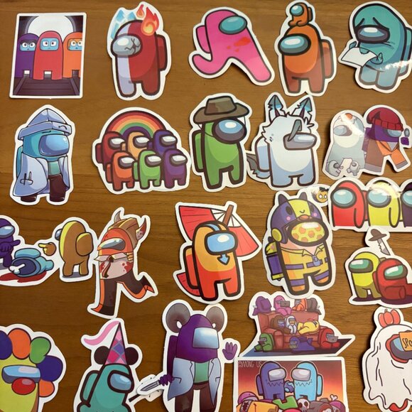 Among Us Imposters Sus 50 PCS Waterproof Vinyl Stickers (SKU: 57ST) - Picture 2 of 7